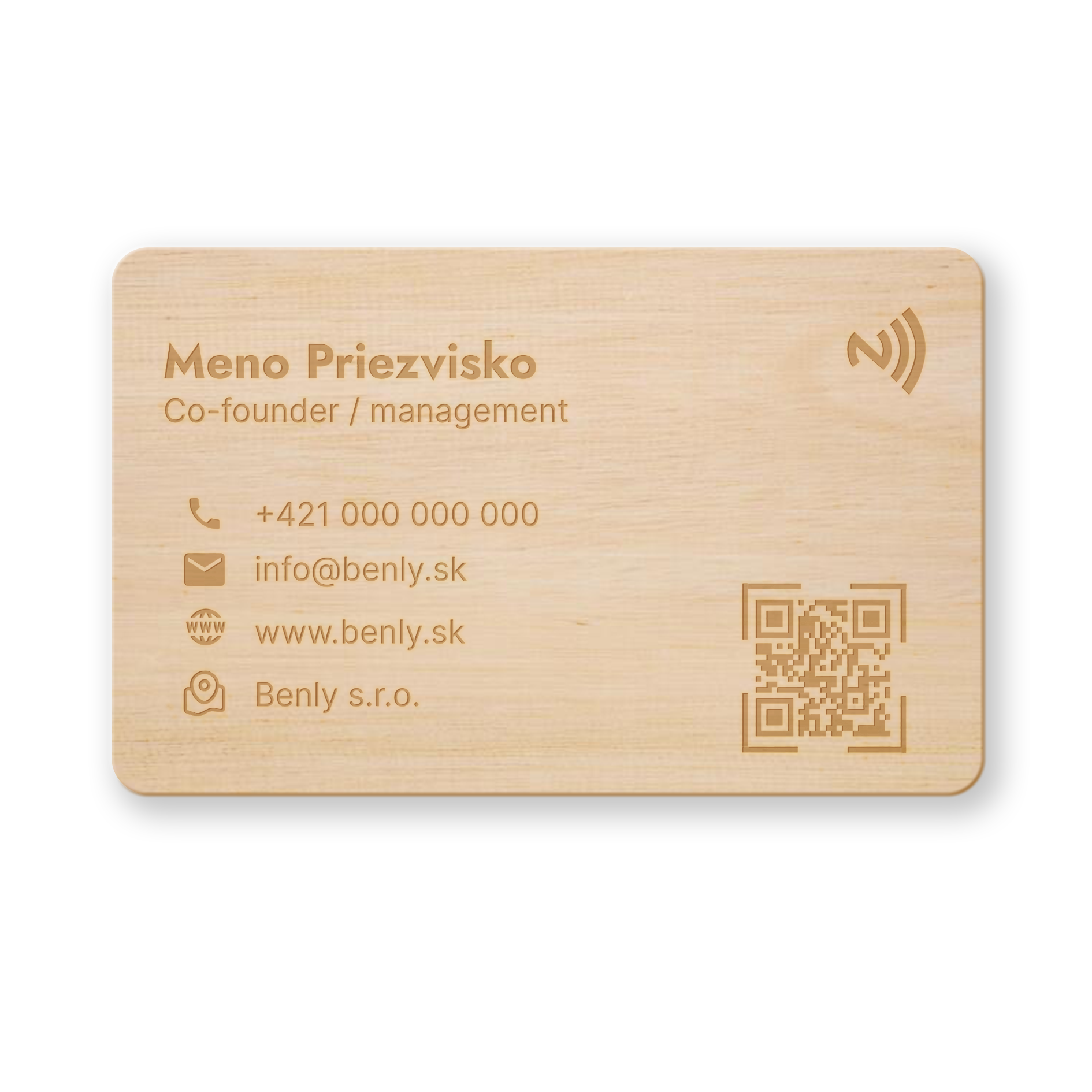 Drevená karta Benly